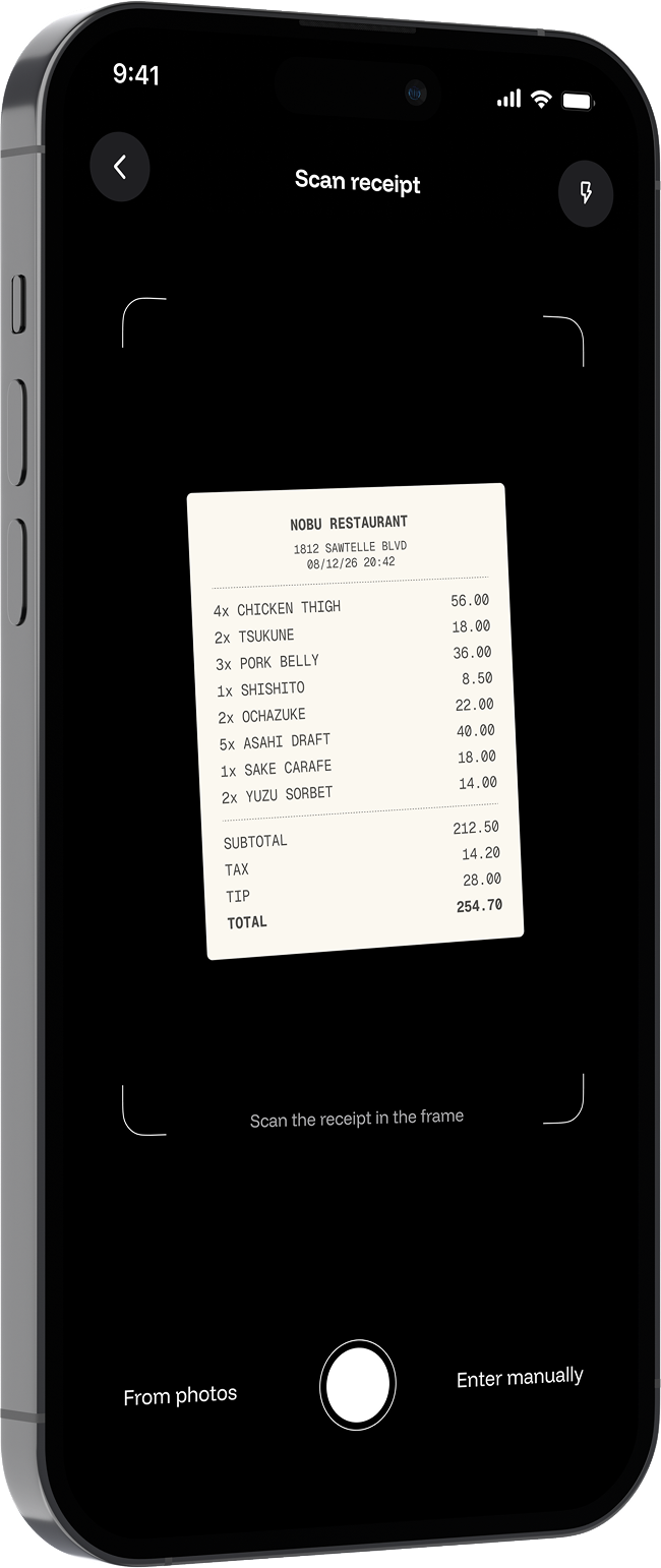 Depler scan-receipt screen